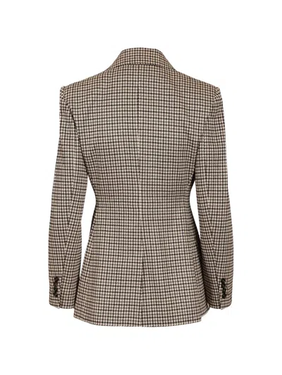 Max Mara Houndstooth-pattern Double-breasted Blazer In Multi