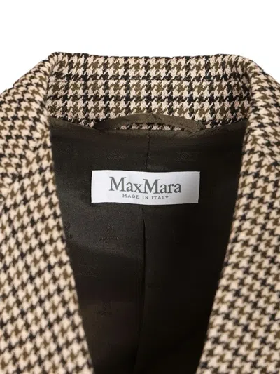 Max Mara Houndstooth-pattern Double-breasted Blazer In Multi