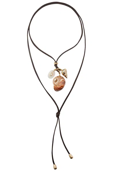 Eliou Area Charm Wrap Necklace In Black