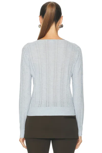 Acne Studios Kween Silk Wool Cardigan In Blue