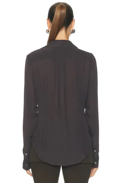 Acne Studios Shaydana Silk Georgette Top In Gray