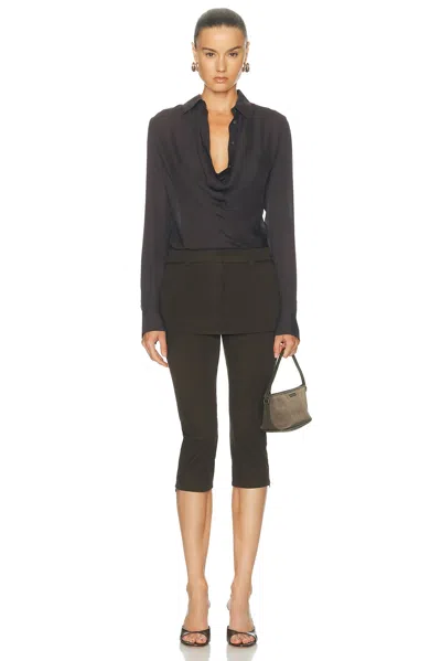 Acne Studios Shaydana Silk Georgette Top In Gray