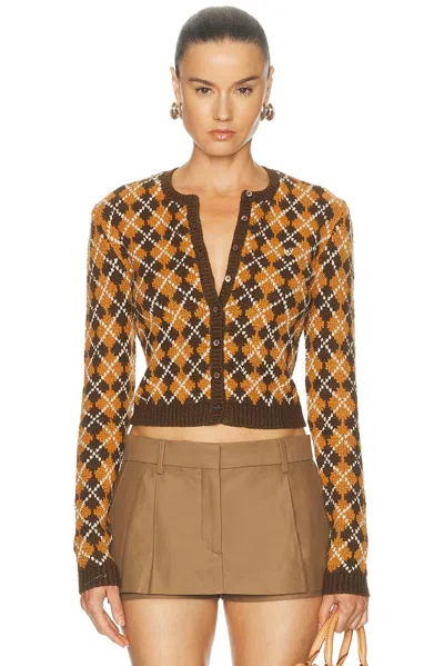 Acne Studios Argyle-knit Button-up Cardigan