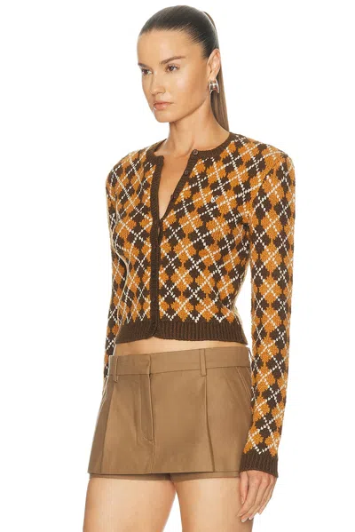 Acne Studios Argyle-knit Button-up Cardigan