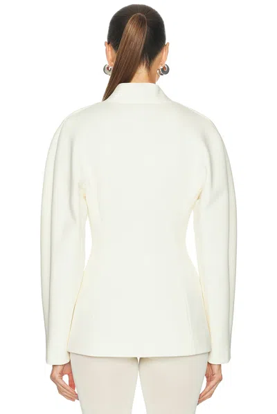 Jacquemus Chale Wool Blend Single Breasted Jacket In White
