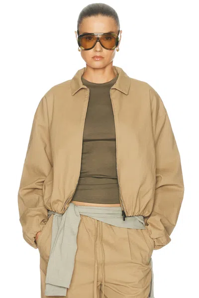 Essentials Full Zip Work Jacket In Sand