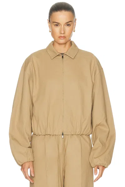 Essentials Full Zip Work Jacket In Sand