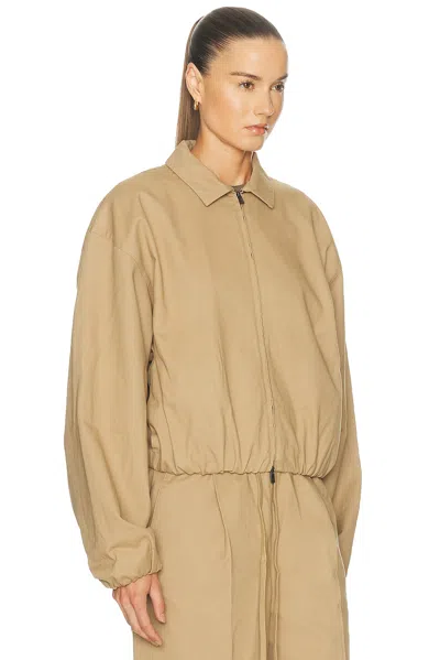 Essentials Full Zip Work Jacket In Sand