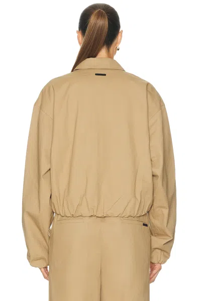 Essentials Full Zip Work Jacket In Sand
