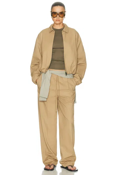 Essentials Full Zip Work Jacket In Sand
