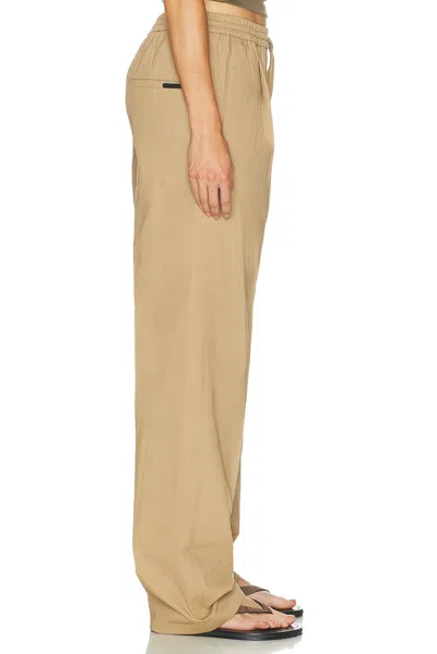 Essentials Pleat Front Drawstring Pant In Sand