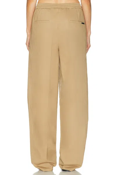 Essentials Pleat Front Drawstring Pant In Sand