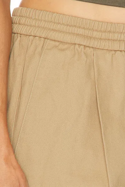 Essentials Pleat Front Drawstring Pant In Sand