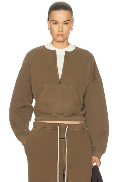 Essentials Half Zip Sweatshirt In Green