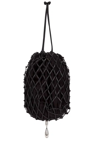 Savette Macrame Pouch Bag In Black