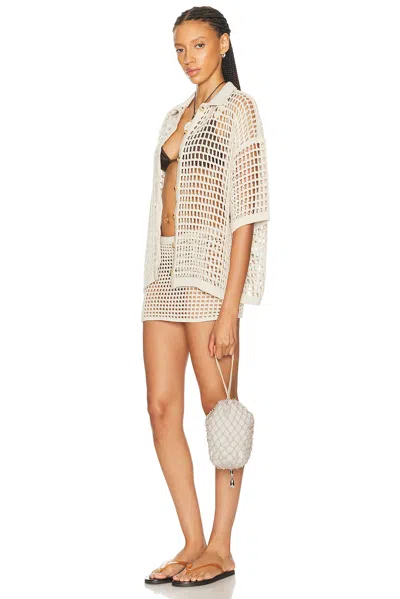 Savette Macrame Pouch Bag In Brown