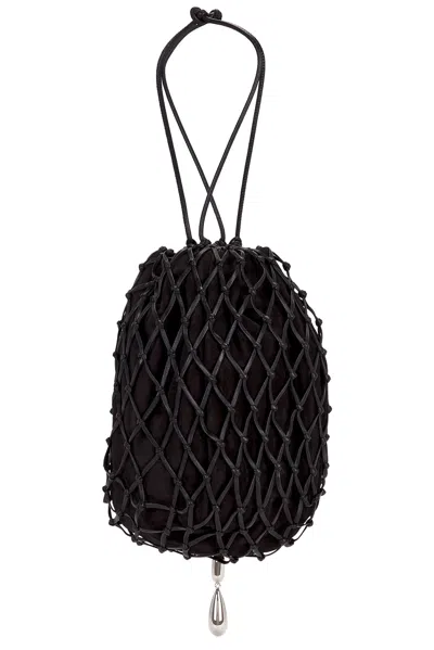 Savette Macrame Pouch Bag In Black