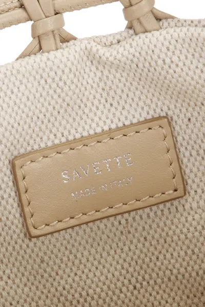 Savette Macrame Pouch Bag In Brown