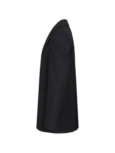 Max Mara Single-breasted Wool Jacket In Blue