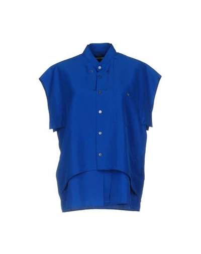 Golden Goose Solid Color Shirts & Blouses In Blue
