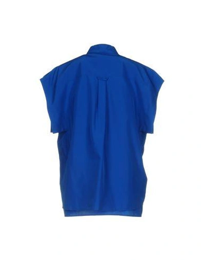 Shop Golden Goose Solid Color Shirts & Blouses In Blue