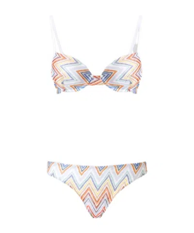 Missoni Zigzag-print Bikini In White