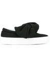 Joshua Sanders Ruched Slip-on Sneakers  In Black|nero
