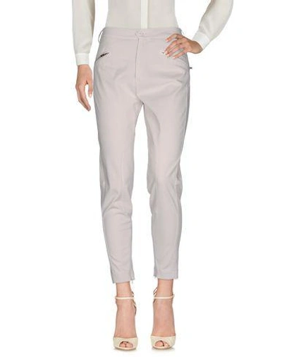 Shop Dondup Woman Pants Light Grey Size 4 Cotton, Elastane