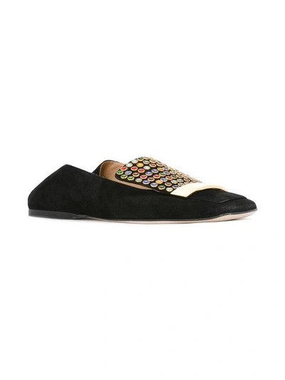 Shop Sergio Rossi Sr1 Embellished Slippers