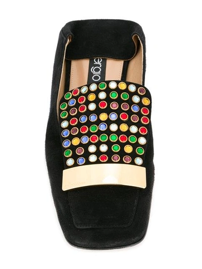 Shop Sergio Rossi Sr1 Embellished Slippers