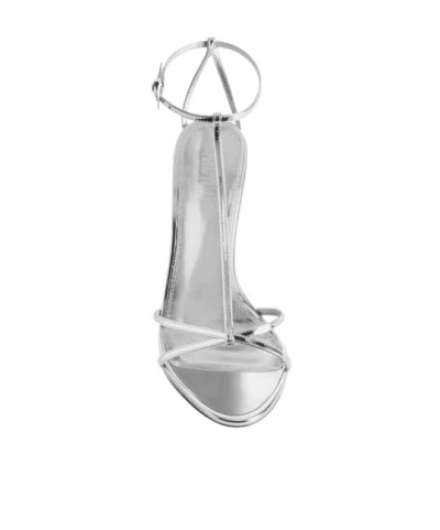 Paris Texas Lidia T Leather T-strap High Heel Sandals In Multi