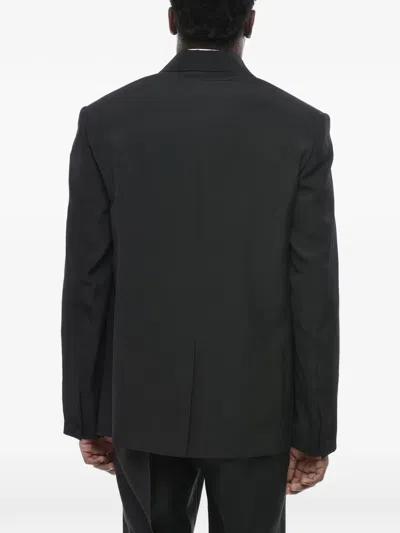 Givenchy Double-breasted Satin-lapel Blazer In Black