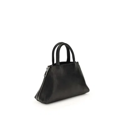 Coperni Structured Shoulder Bag Circular Clasp In Black