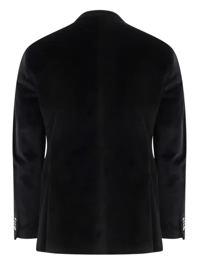 Corneliani 벨벳 블레이저 In Black