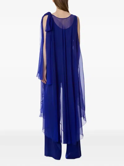 Alberta Ferretti Alberta Ferreti Silk Jumpsuit In Blue