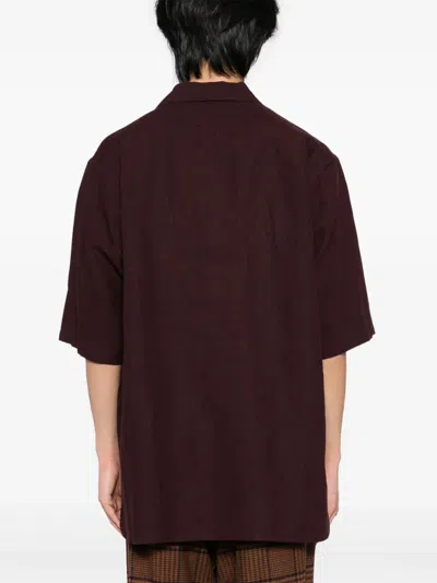 Calmlence 오픈 칼라 셔츠 In Brown
