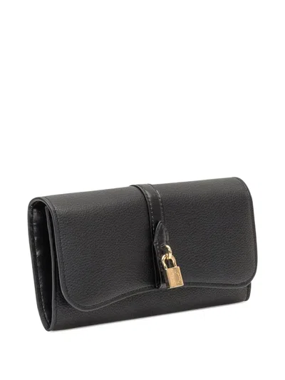Stella Mccartney 라이더 패드락 디테일 지갑 In Black