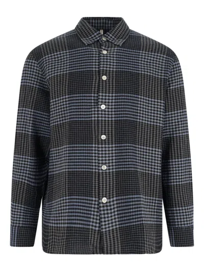 Sunflower Casual Shirt Checked Pattern Long Sleeves In Gray