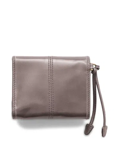 Prada Small Triangle-logo Wallet In Brown