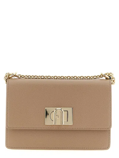 Furla 1927 Mini Rectangular Shoulder Bag Chain In Burgundy