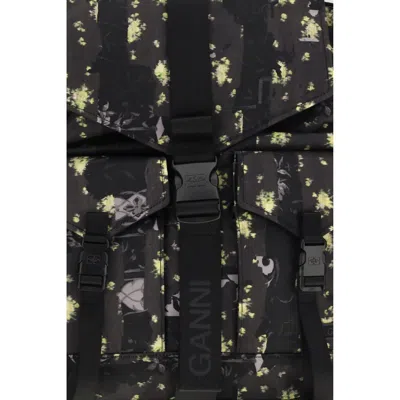 Ganni Multicolor Recycled Polyamide Backpack In Multi