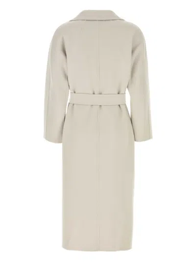 S Max Mara Belted Virgin-wool Coat In Neutral