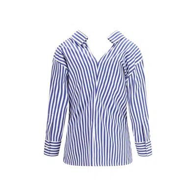 Givenchy Long Sleeve Striped Shirt Buttoned Cuffs Collar In Blue