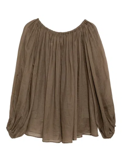 Bambah 페트라 블라우스 In Brown