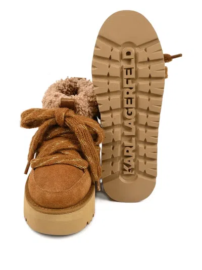 Karl Lagerfeld Skylar Lo Pull On Boot In Brown