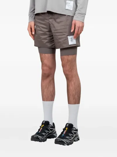 Satisfy Techsilk™ 8" Double-layer Running Shorts In Gray
