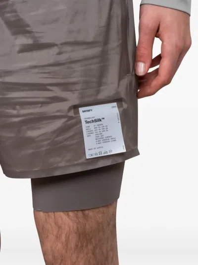Satisfy Techsilk™ 8" Double-layer Running Shorts In Gray