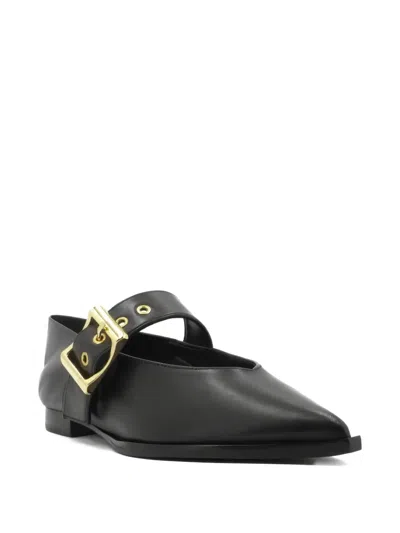 Schutz 버클 디테일 발레리나 플랫 In Black