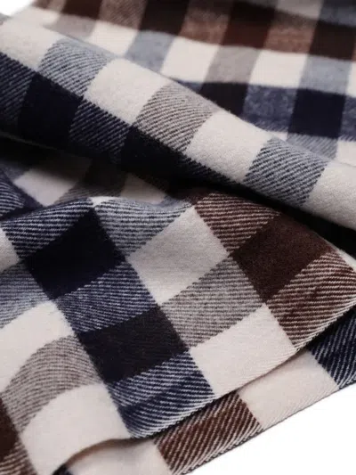 Aquascutum 매크로 클럽 체크 태슬 스카프 In Multi