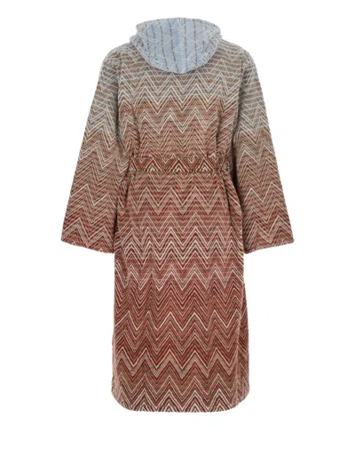 Missoni 지그재그 모티프 후드 이브닝 드레스 In Multi